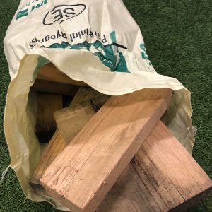 hardwood firewood bags with blocks in a bag